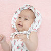 Pink Rosette Ruffle Bonnet
