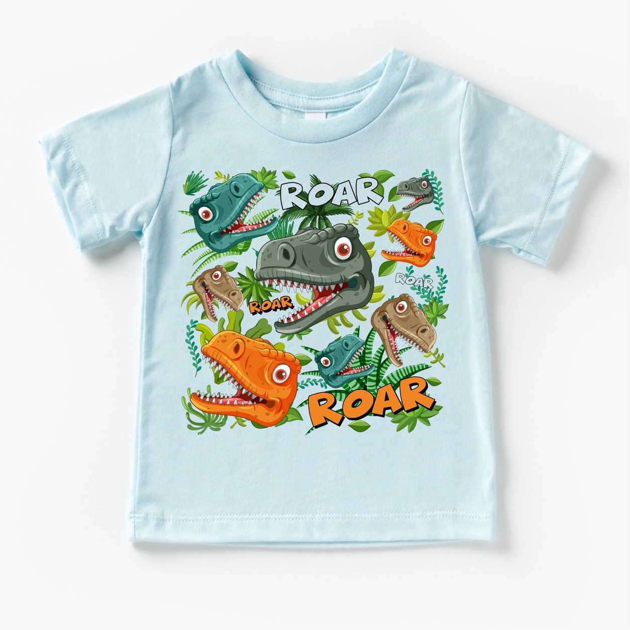 Ice Blue Retro T-Rex Tee