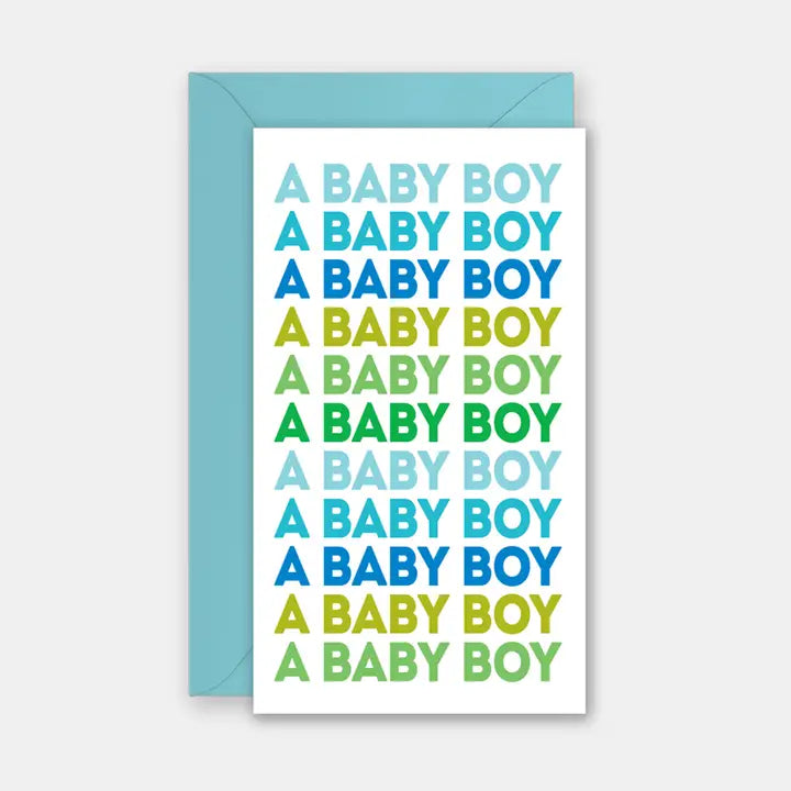 Baby Boy Repeat Mini Card