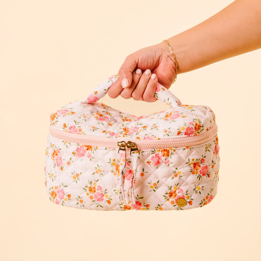 Daydream Cream Quilted Cosmetic Bag