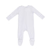 Grey Stripe Zip Footie