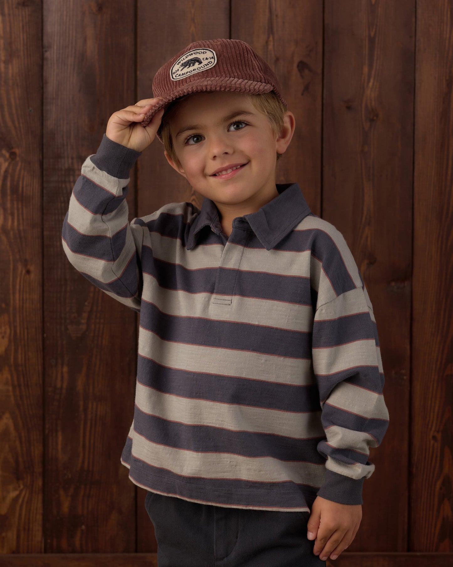Sage Stripe Rugby Polo