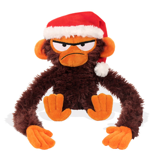 Grumpy Monkey w Santa Hat