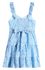 Sky Blue Eyelet Lace Dress