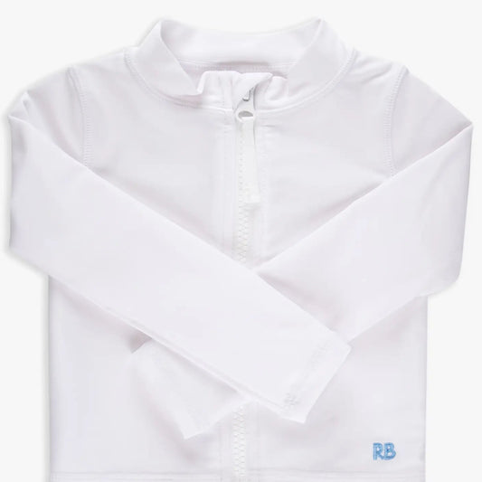 white shirt with zipper on a white background