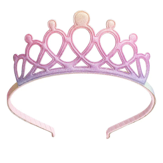 Pastel-colored tiara on a white background