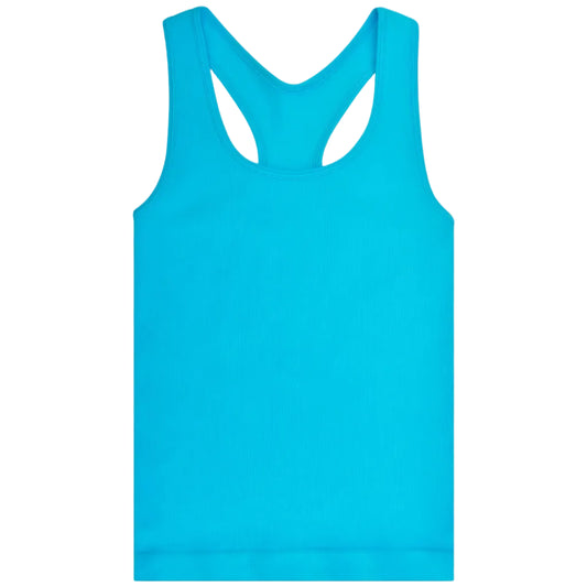 Blue tank top on a white background