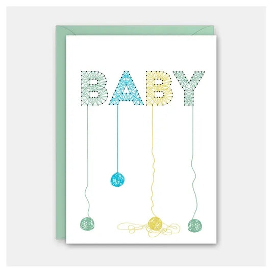 String Art Baby Boy Card