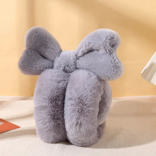 Purple Foldable Bow Earmuffs