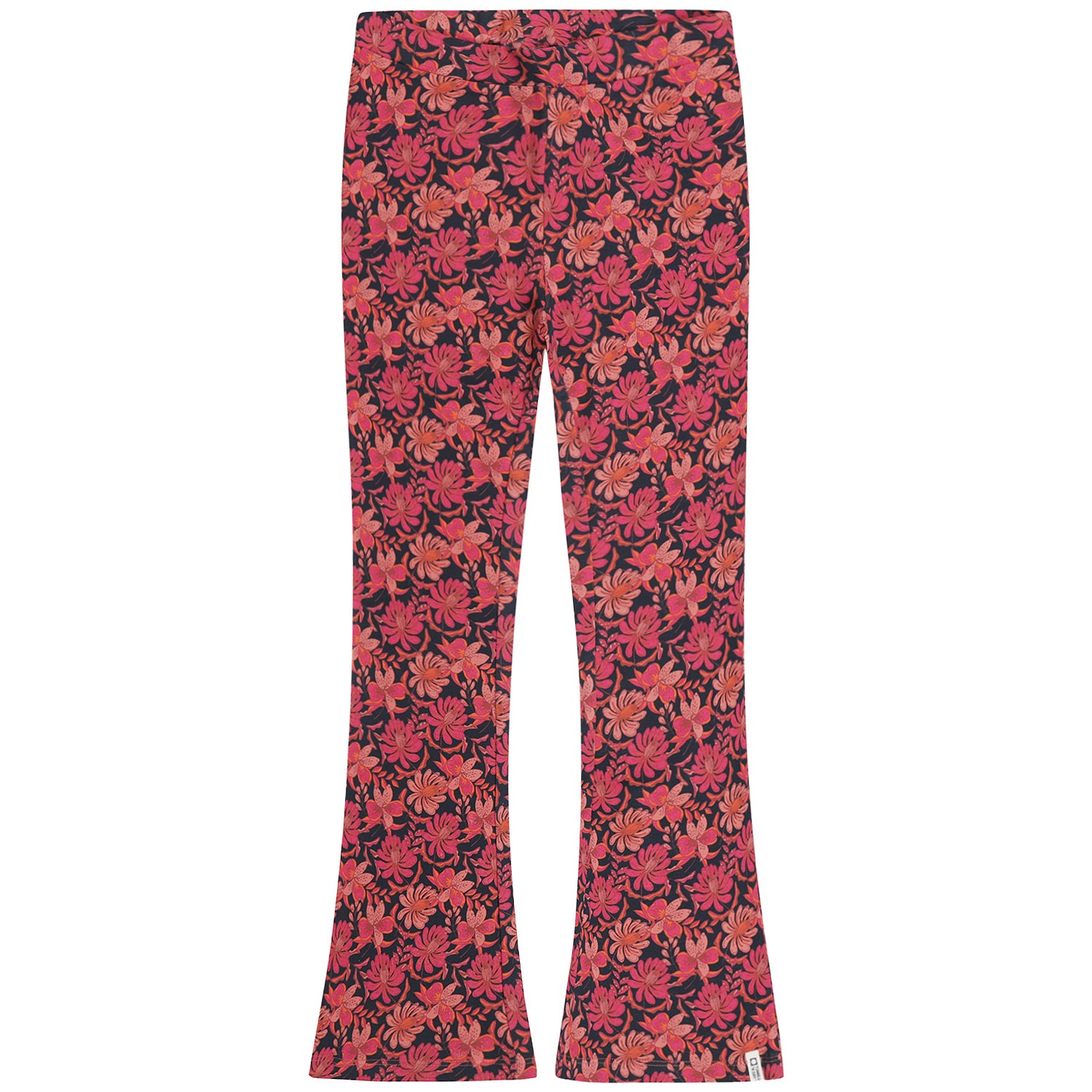 Floral patterned pants on a white background