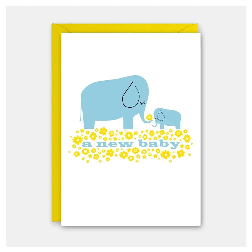 Baby Elephant Baby Card