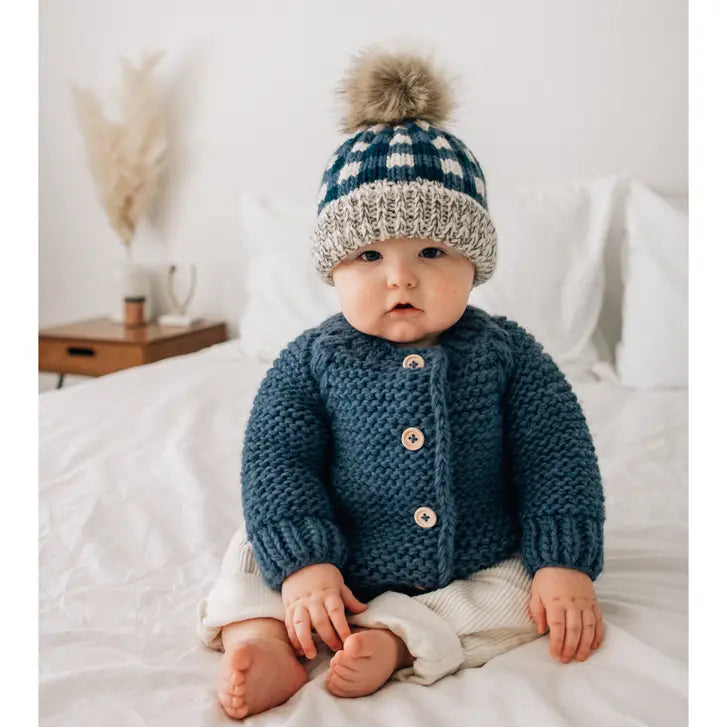 Blue Slate Stitch Cardigan