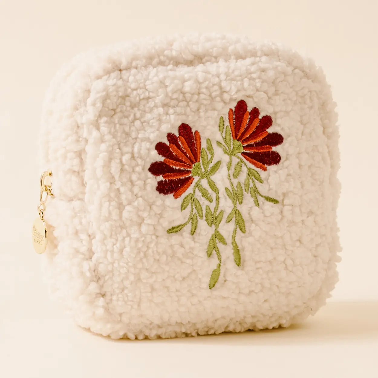 Fall Floral Square Teddy Pouch