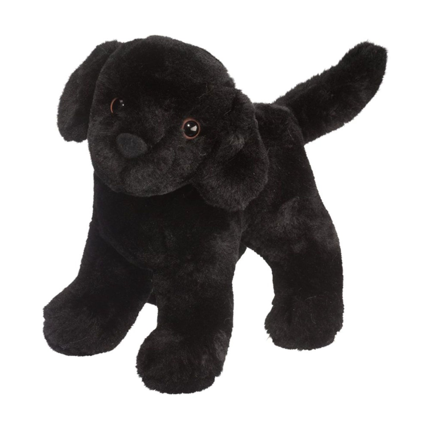 Soft Black Lab plush with lifelike details
