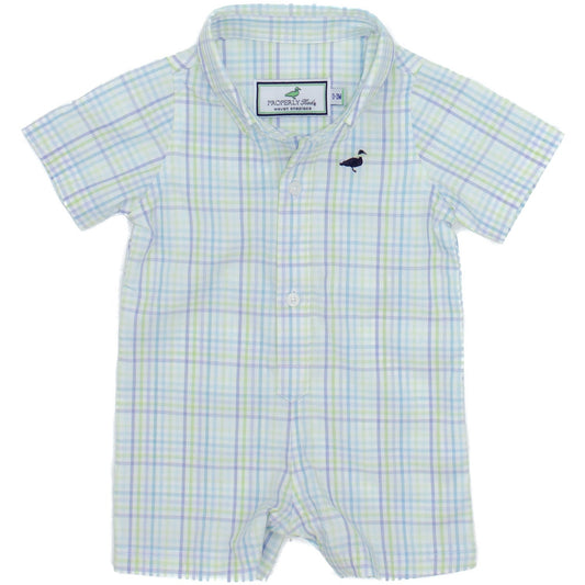 Laguna Plaid Shortall Romper