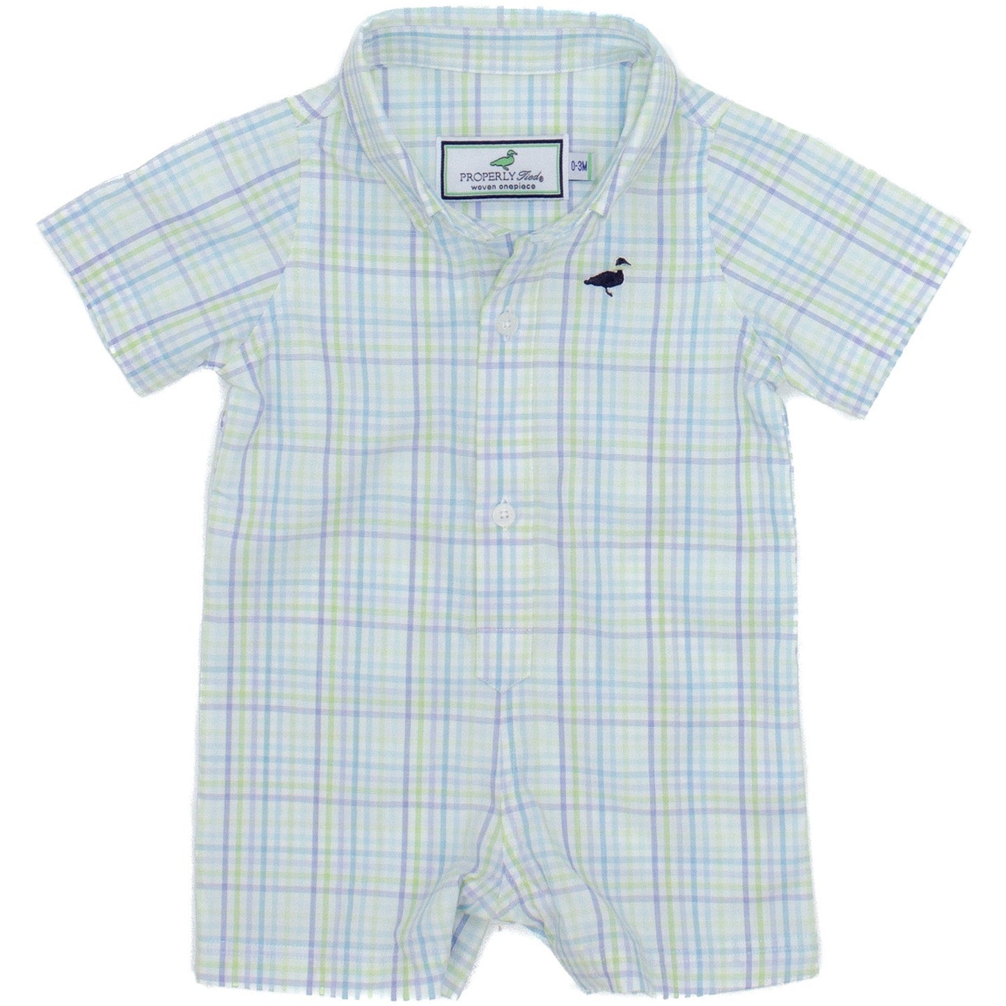 Laguna Plaid Shortall Romper