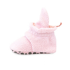 Zutano Baby Pink Cozie Fleece Gripper Booties