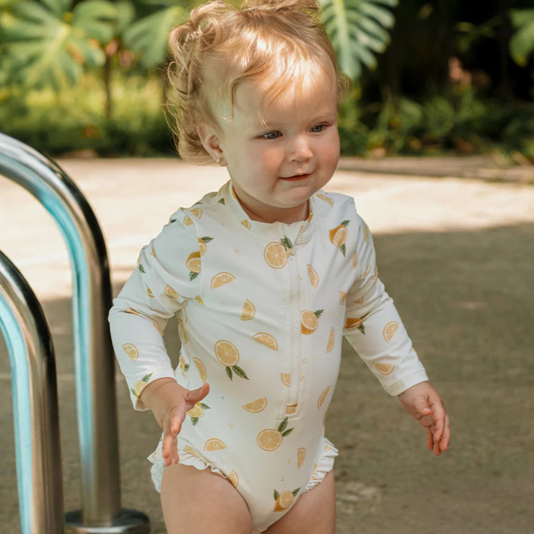 Lemons Rashguard Swimsuit