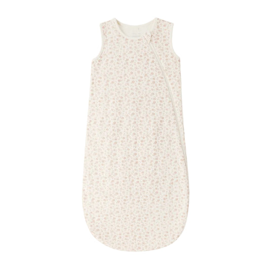Baby sleeping bag with floral pattern