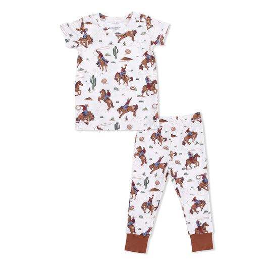 Children's pajama set with cowboy pattern