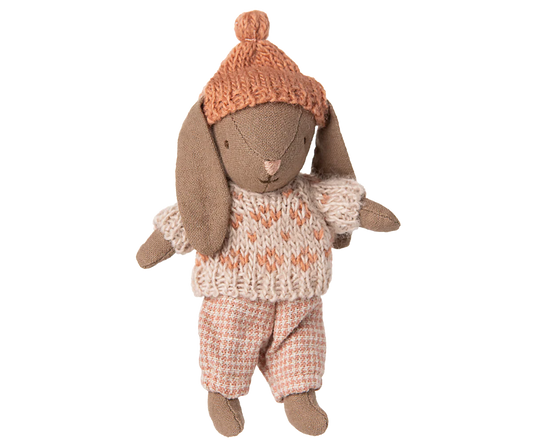 Rose Brown Micro Winter Bunny