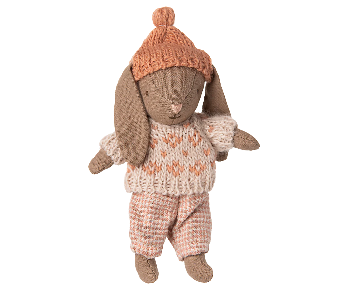 Rose Brown Micro Winter Bunny