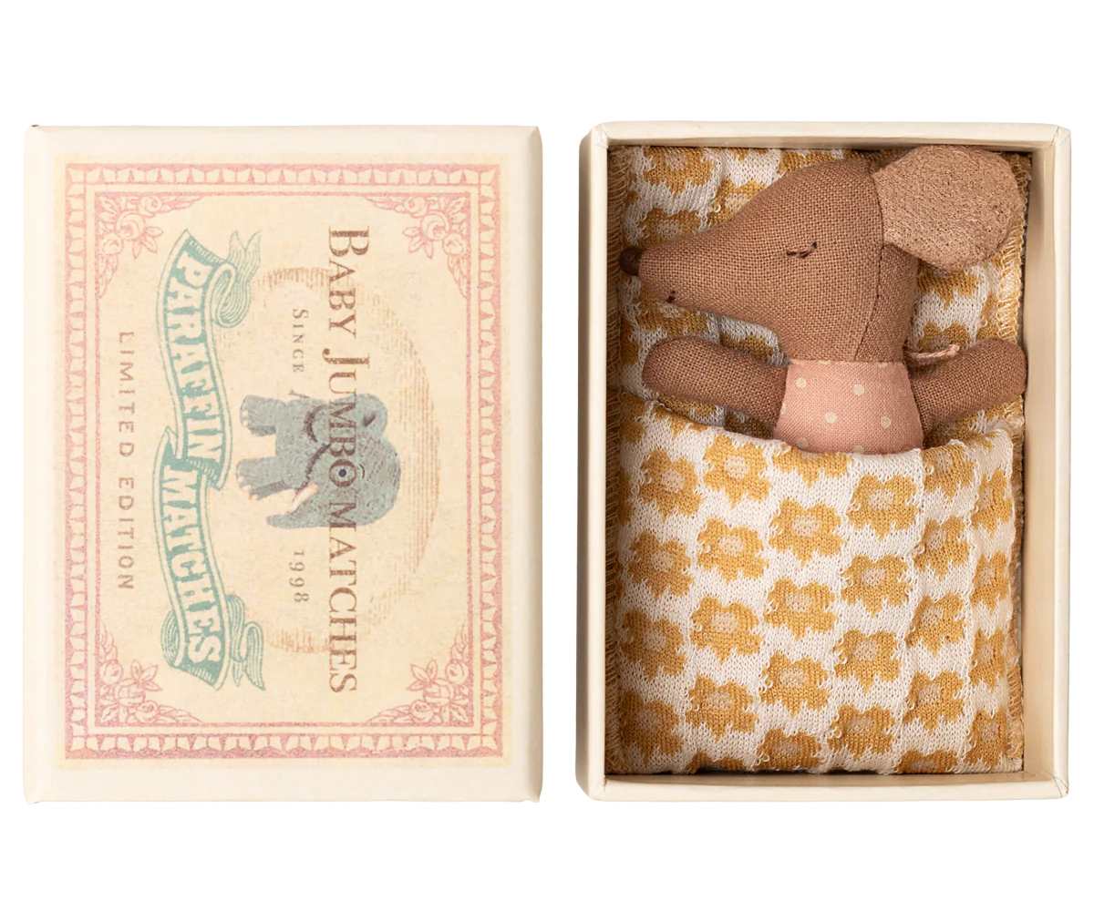 Sleepy/Wakey Baby Mouse- Rose