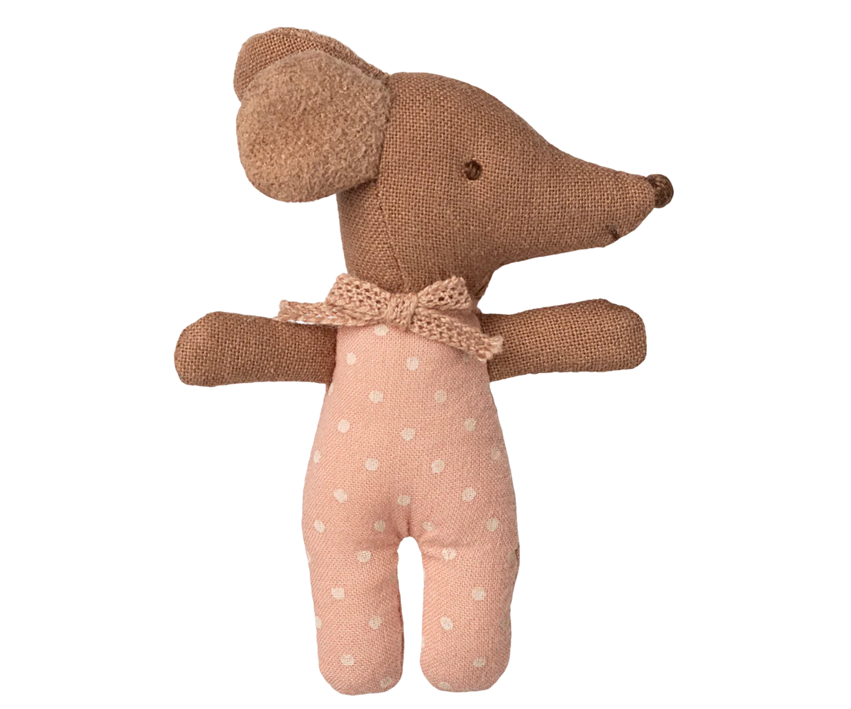 Sleepy/Wakey Baby Mouse- Rose