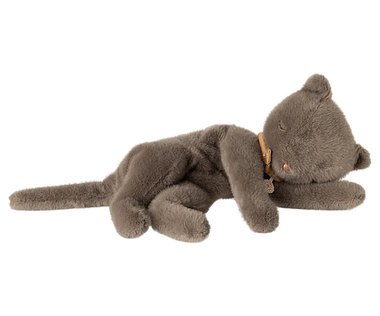 Grey Sleeping Plush Medium Kitten