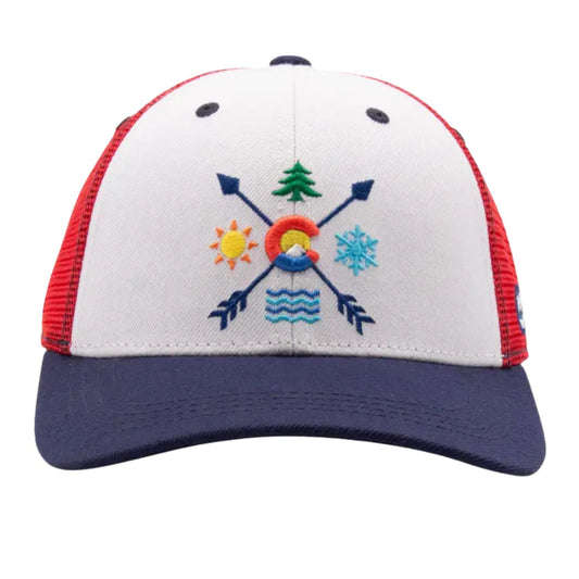 Kids Colorado curved bill hat for year-round wear