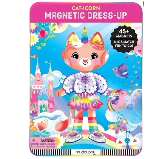 Cat themed magnetic dress up tin