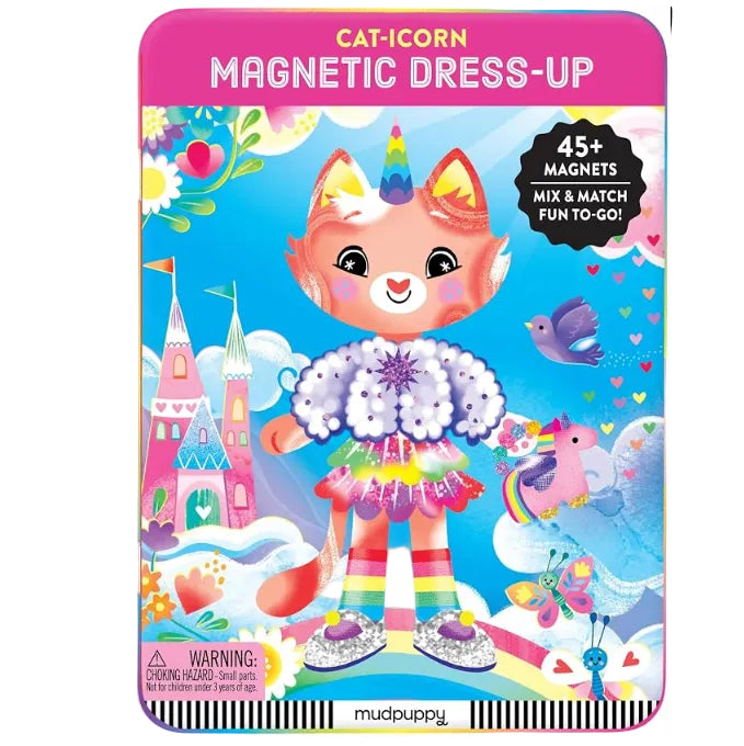Cat themed magnetic dress up tin