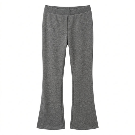 Dark gray heathered cropped flare leggings
