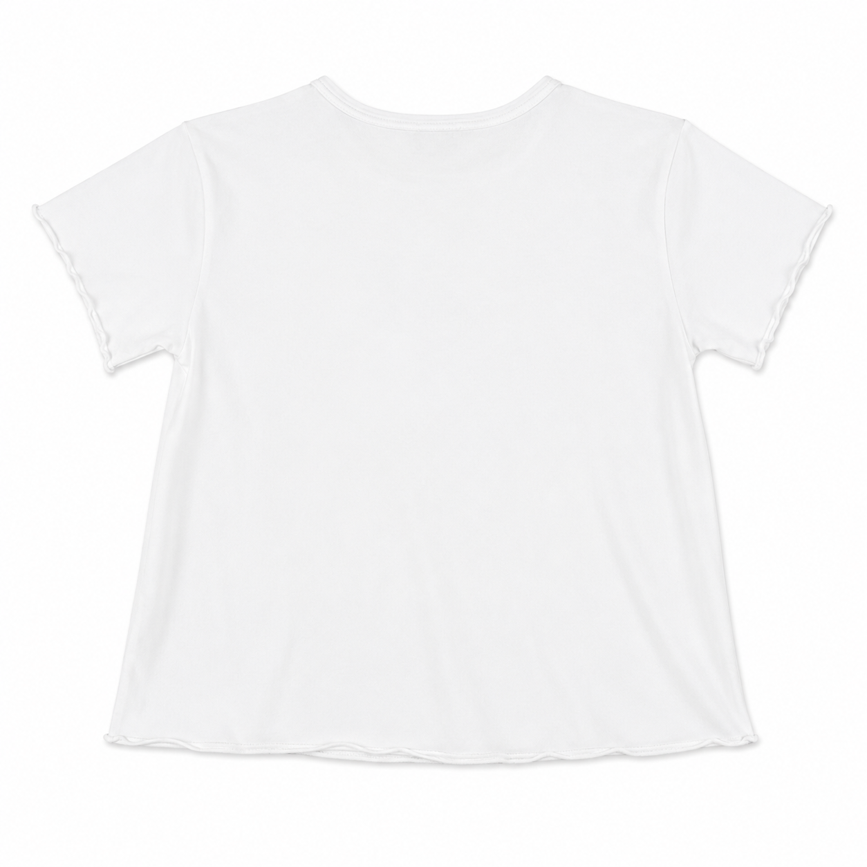 White Raw Edge Pocket Tee