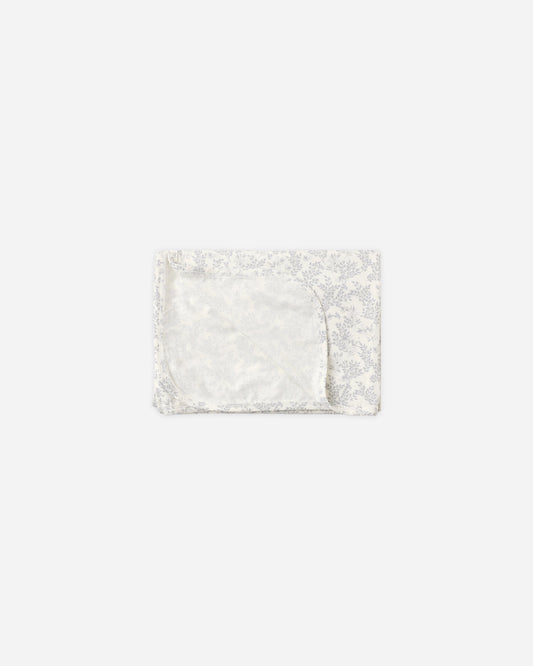 Cloud Floral Bamboo Swaddle flat lay - Quincy Mae bamboo swaddle, cloud floral print