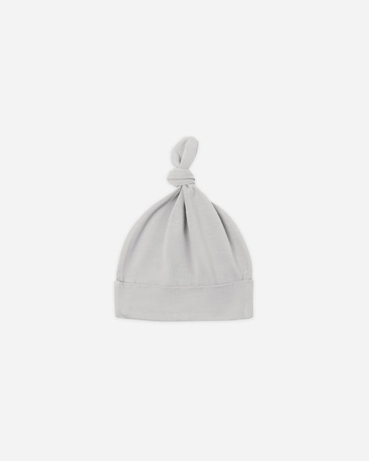 Cloud Knotted Hat flat lay - Quincy Mae organic cotton knotted baby hat, cloud