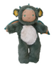 Plush toy dragon with a soft texture on a beige background