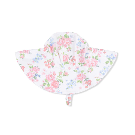 Floral patterned baby sun hat