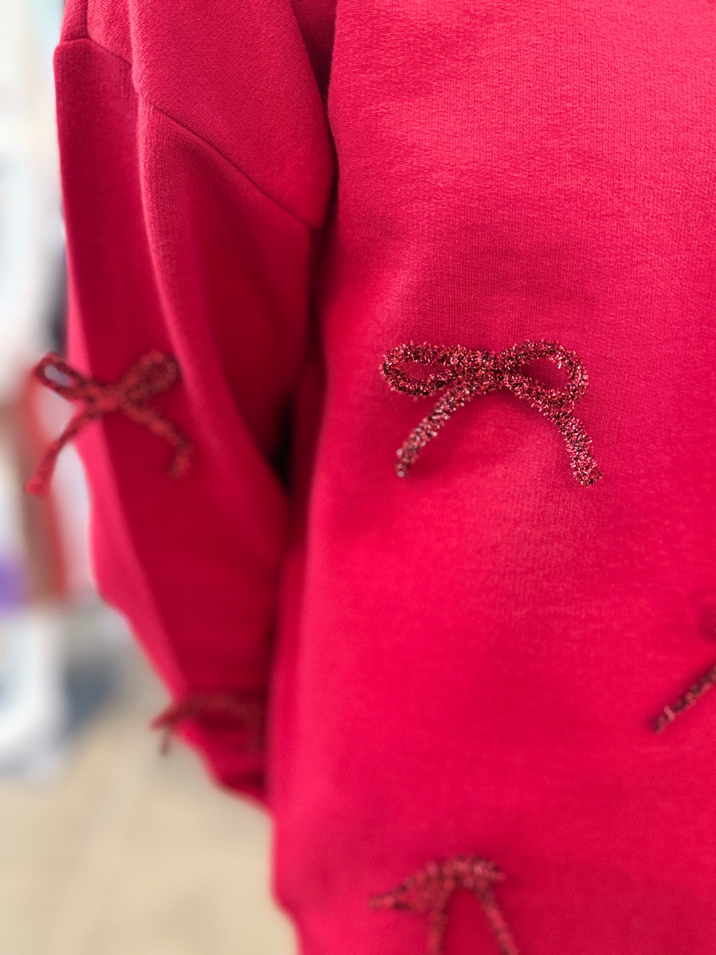 Red Bow Sweatshirt