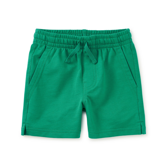 Green shorts on a white background