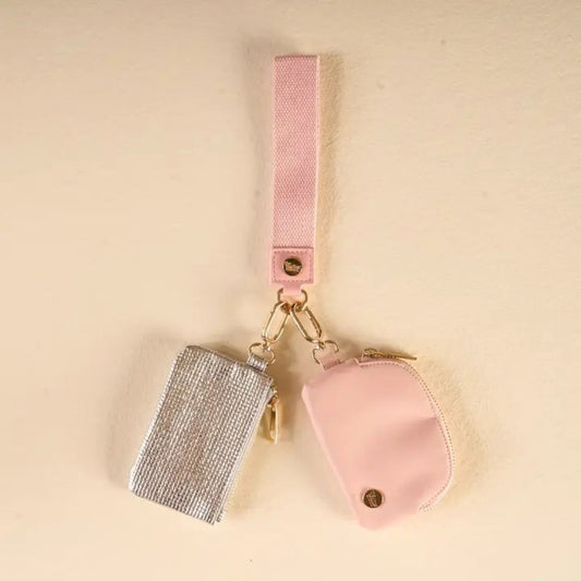 Rosé All Day Luxe Wristlet With Double Pouches