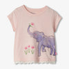Elephant Eyelet Trim Shorts Set