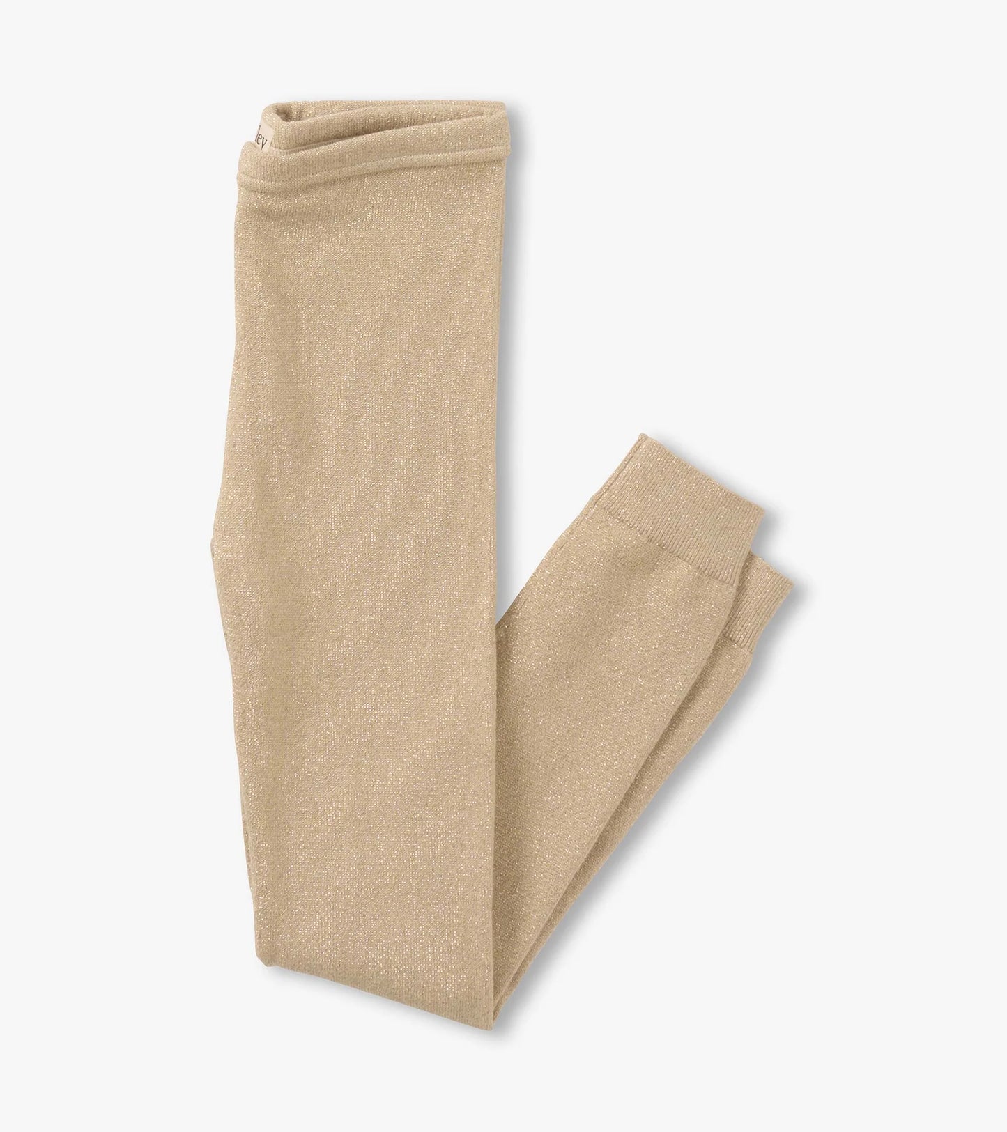 Gold Glitter Knit Leggings