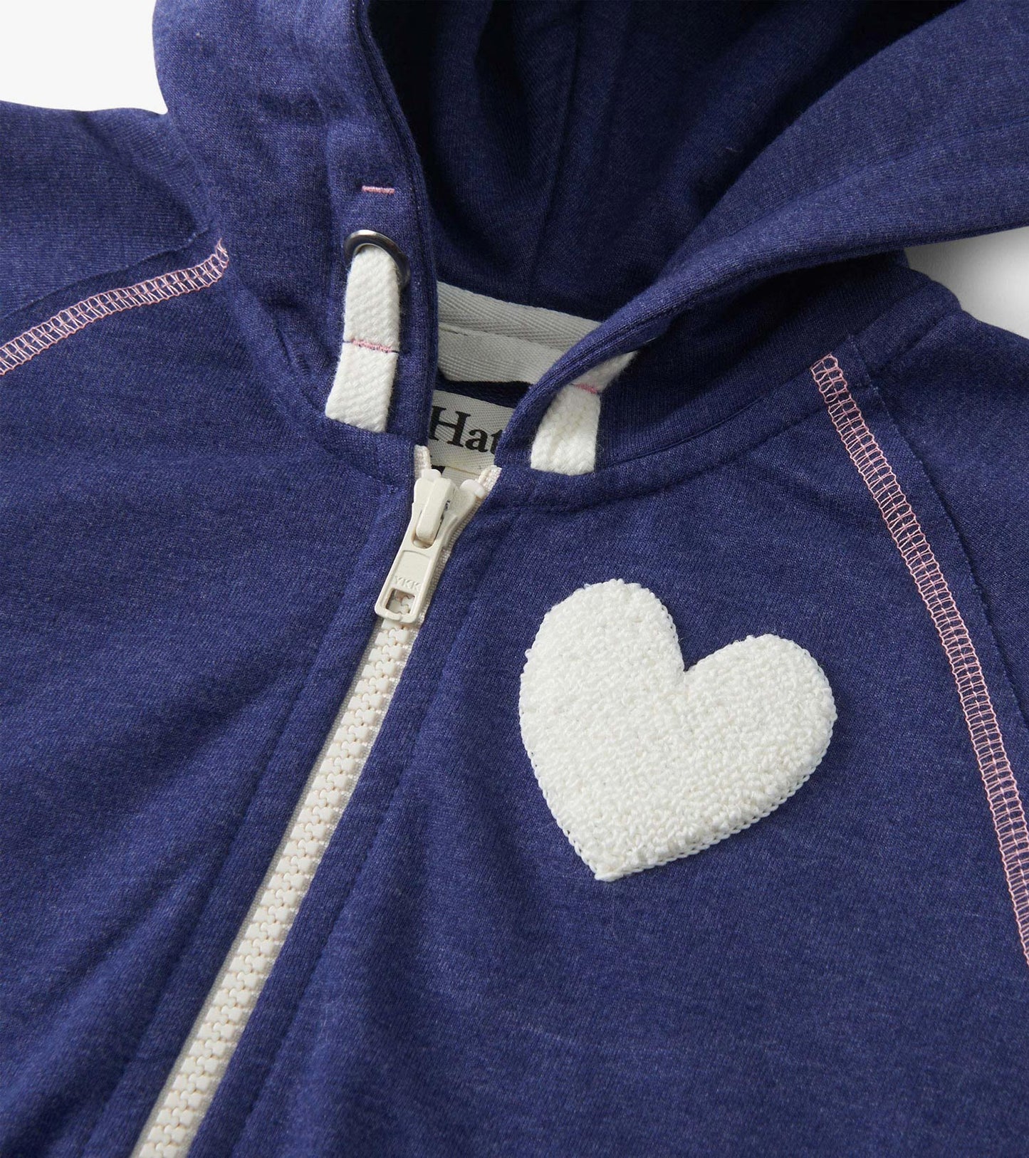 Blue Heart Zip Hoodie