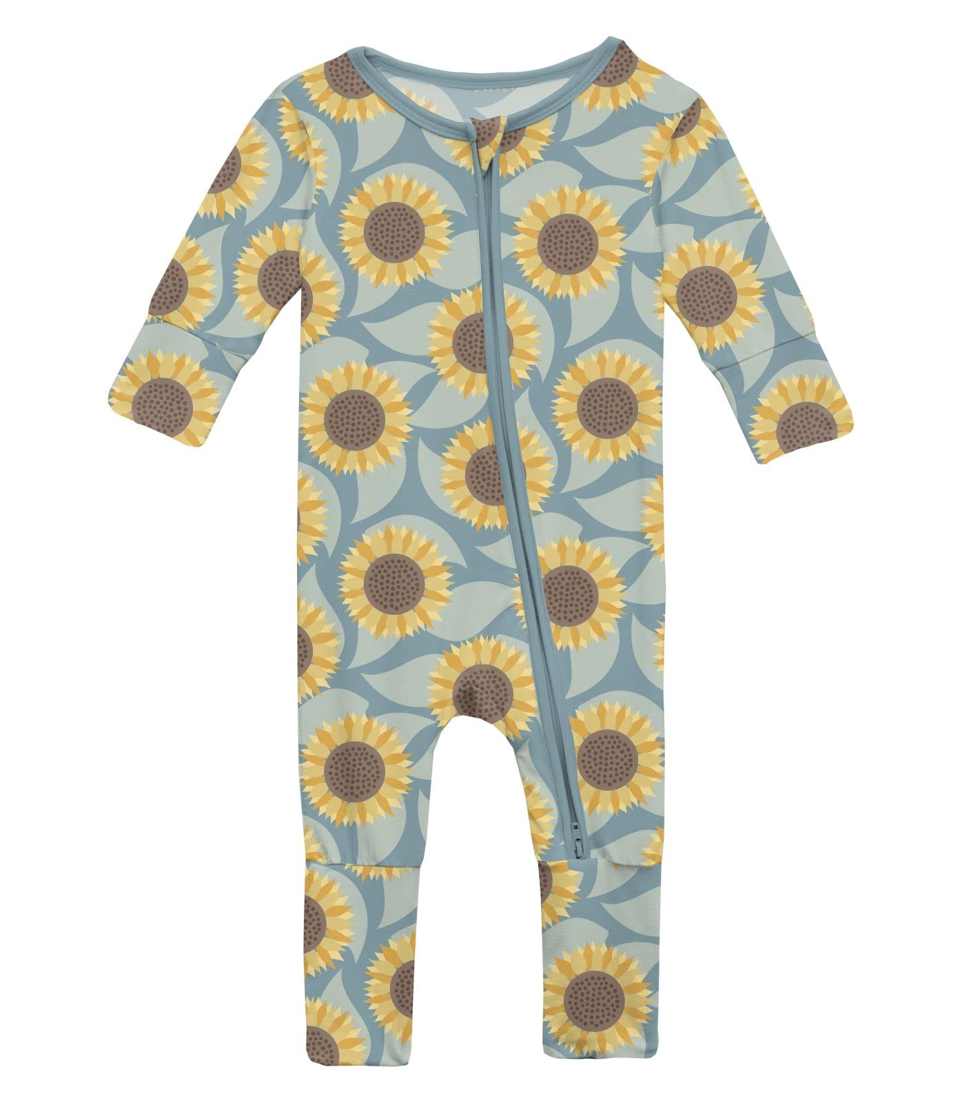 Sunflowers Zip Flip Romper