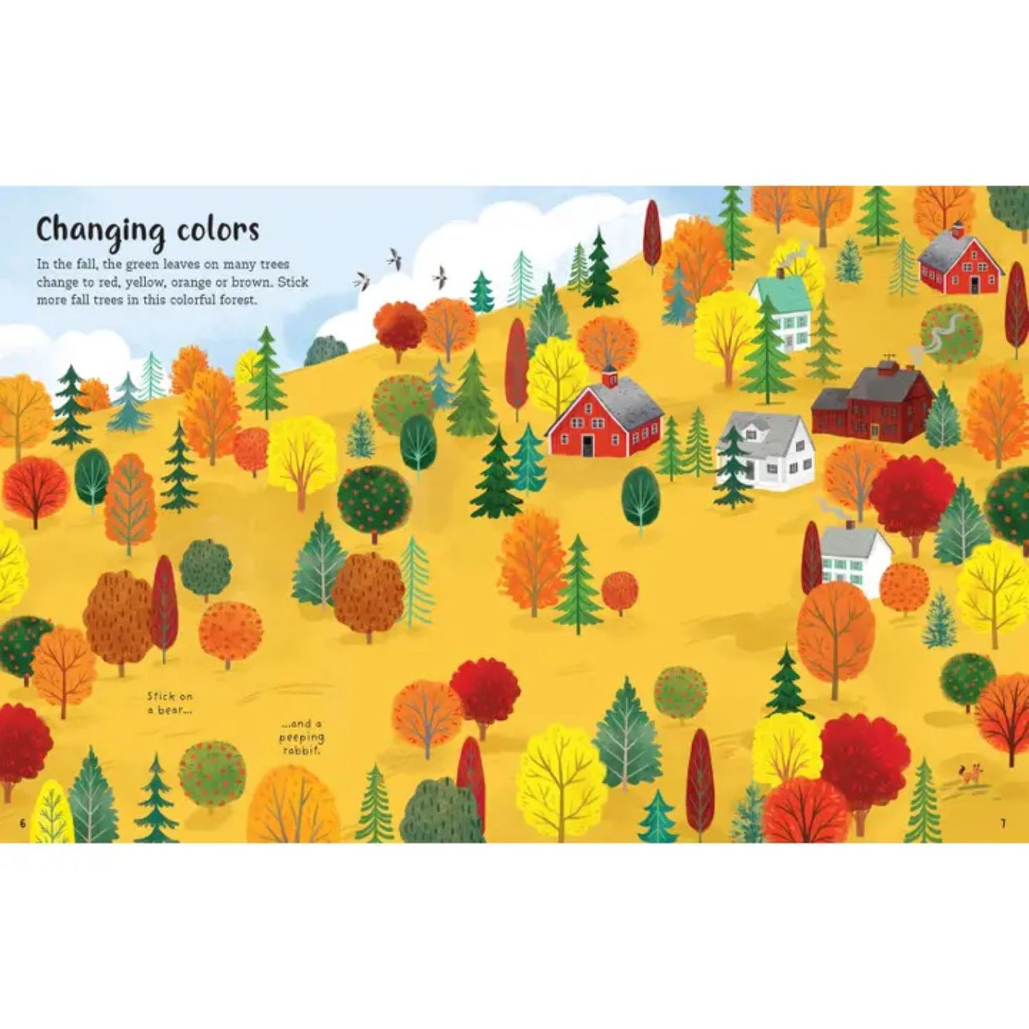 Fall-themed sticker book with seasonal nature activities