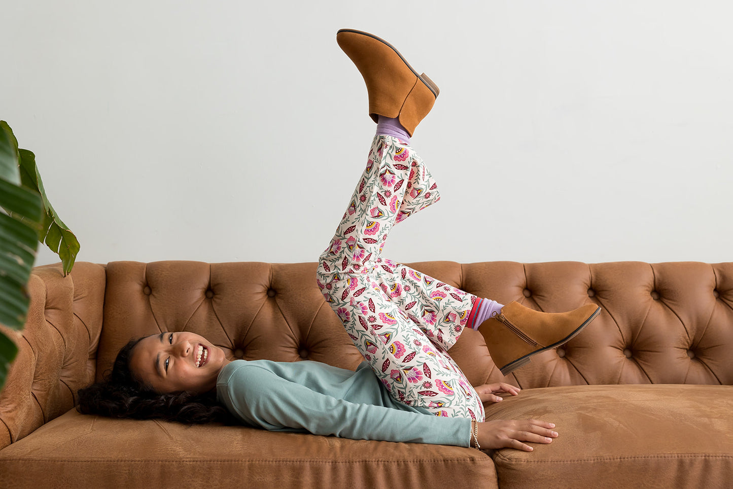 Folk Floral Flare Leggings