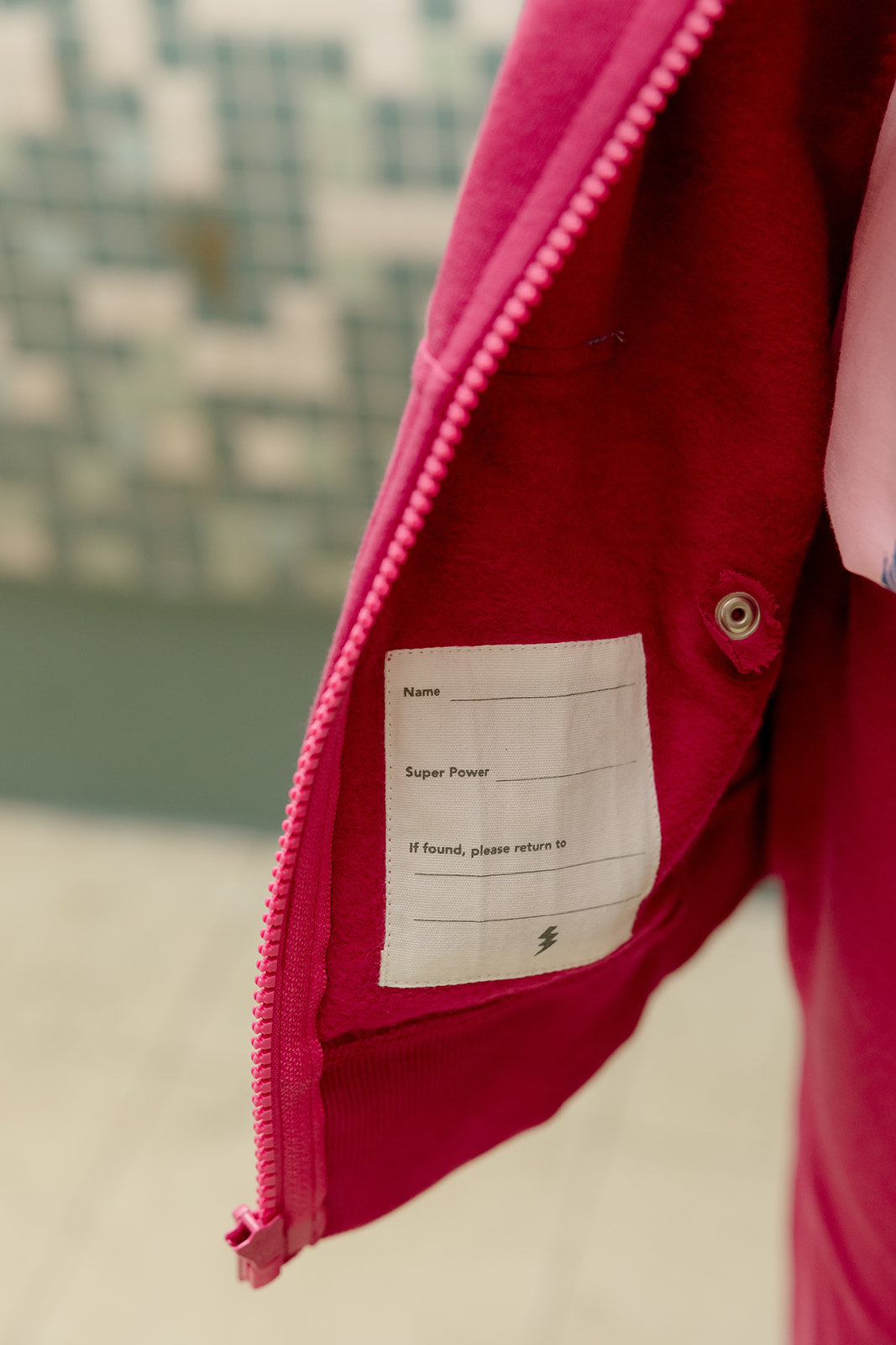 Magenta Zip Hoodie