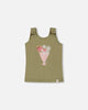 Green Bouquet Tank Top