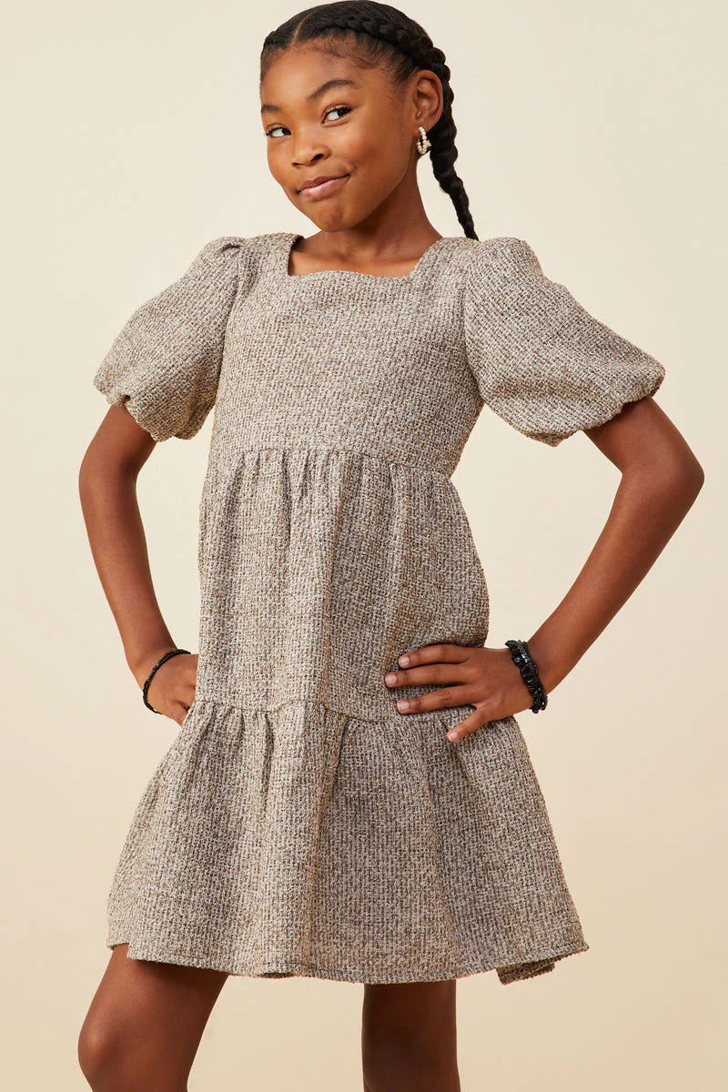 Mocha Square Neck Knit Dress